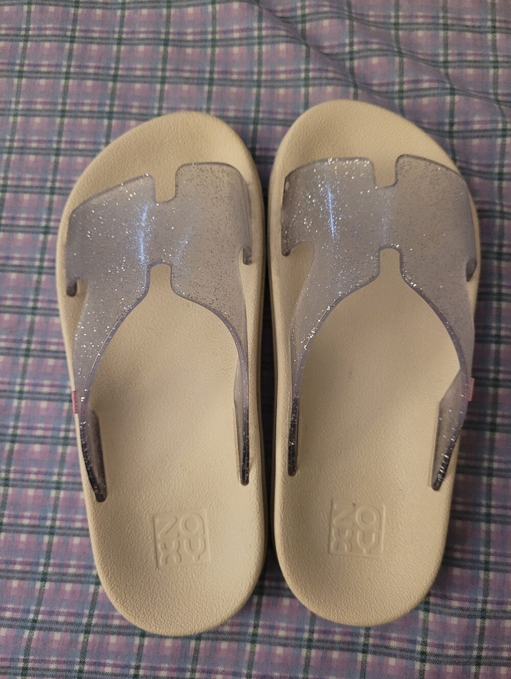 Kids Glitter Slide Sandals Size 13